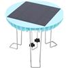 Jenivaint Agitatore Solare per Acqua, ABS, Vaschetta per Uccelli, Motore Brushless da 0,5 W, Pannello Solare, 5 V, 2 W, con Batteria da 1500 mAh, per Laghetto da Giardino, Vaschetta per Uccelli, Vasi