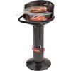 Barbecook Loewy 45 Barbecue a carbone con protezione antivento, barbecue rotondo con QuickStart e QuickStop, regolabile in 3 posizioni, nero, griglia di Ø 43 cm