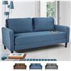Produce Shop Divano 3 posti Design Moderno per Soggiorno e salotti in Tessuto Portland - Blu