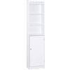 DecHome - Mobiletto Colonna Bagno Legno Decoro Floreale 40x23x160cm