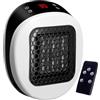 Generico Small Plug In Electric Heater - Wall Outlet Space Heater, with Adjustable Thermostat, Compact Energy Efficient Heating Unit | Remote Controlled Warm Air Device, Cold Season Indoor Heaters for Office