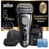 Braun Pro SensoAdapt, rasoio elettrico serie 9 PRO+, 6in1 SmartCare Center, 9697CC, argento