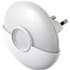 Electraline 58304 Luce Notturna a LED con Sensore Crepuscolare, Bianco/Trasparente