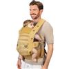 PDBEST Marsupio Tattico Per Papà, Marsupio Per Neonati E Bambini (4-36 Mesi) - Marsupio Ergonomico 3 In 1 Con Posizione A M, Salutare Per Le Anche, Ideale Per Passeggiate E Viaggi Cachi