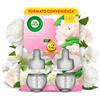 Airwick Air Wick Diffusore Elettrico di Oli Essenziali, 2 Ricariche per Diffusore alla Fragranza Peonia Bianca e Gelsomino, Profumatore per Ambienti con Oli Essenziali