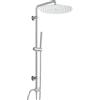 Görbach Colonna Doccia Acciaio Inox Senza Miscelatore Fori Muro Regolabili Colonna Doccia idromassaggio senza Miscelatore Set Doccia a Pioggia Con Soffione e Doccetta a Mano Tondo 30cm
