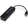 Ewent Hub USB Ewent AAOAUS0127 3 x USB 3.1 RJ45 Plug and Play
