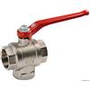Osculati Valvola a sfera a 3 vie in ottone 1" T , 1 pezzo