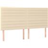 vidaXL Testiere 4 pezzi Tessuto Crema 100x5x78/88 cm