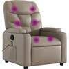vidaXL Sedia per massaggi cappuccino-marrone in Pelle finta