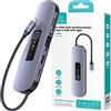 USAMS Hub adattatore Usams 10W1 3Xusb 3.0/Tf/Sd/Usb-C/Hdmi/Rj45/Vga Pd100W Szary/Tarnish Sj644Hub01 (Us-Sj644)