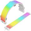 Merkloos Set di prolunghe di alimentazione RGB - Cavo ATX a 24 pin - Cavo di alimentazione sincronizzato con LED - Tubo in silicone morbido