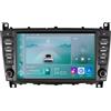 Happiq Autoradio Mercedes-Benz Classe C W203 / W209 Serie S Android 12 - CarPlay, Android Auto, 1280x720 QLED, GPS, DSP, navigazione, doppio DIN - 1 GB di RAM, 32 GB di memoria