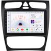 Happiq Autoradio - Per Mercedes-Benz Classe C e Classe CLK (W203, W209, S203, A209, W168) - Sistemi intelligenti con CarPlay, Android Auto e GPS - Sistema multimediale per auto