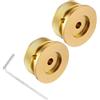 OEM Manopole gialle in alluminio per potenziometri, 6 mm x 38 mm, per basso elettrico