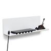 OEM Mensola da appendere verniciata a polvere 30 x 9 x 9 cm, 5 ganci, portacavi, organizer, portacarte, ingresso, cucina, ufficio, bianco