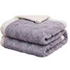 OEM Coperta in lana Sherpa soffice - Coperta in lana di pecora di alta qualità, morbido pile, ideale come coperta da salotto o per riscaldare il letto, 200 x 230 cm, grigio chiaro