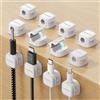 OEM Organizer per cavi - Sistema di gestione cavi magnetico per scrivania e comodino - Cavi di ricarica, HDMI, USB e cavi audio - Bianco