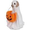 OEM Porta caramelle a forma di Ghost Dog a grandezza naturale - Decorazione di Halloween - 1 pezzo - Multicolore - Plastica