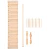 OEM Scala in miniatura 1:12 in legno con corrimano fai da te - Arredamento per casa delle bambole: gradini, modello per casa delle bambole, decorazione per micro-paesaggio - Bracciolo sinistro.