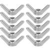 OEM Kit per viti ad alette in acciaio inossidabile - 10 pezzi per il fissaggio di accessori - Accessorio fai da te - Filettatura interna 8 mm - 125 mm