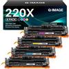 Q-image 220X 220A Cartucce Toner MFP 4302dw Con Chip Compatibile per HP 220X 220A per Color Laserjet Pro MFP 4302fdw 4302dw 4202dw 4202dn 4302fdn W2200A W2201A W2202A W2203A (4-Pack)