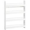 SoBuy Libreria bianca legno, libreria a muro Porta libri bambini 4 ripiani, L60*A80*P12cm KMB08-K-W