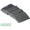 Gardenmate - Set Di 10 Etichette Per Piante In Ardesia 10X7Cm - Stile Naturale