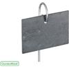 Gardenmate Set Di 10 Etichette Per Piante In Ardesia Con Sbarre Di Metallo - Stile Moderno