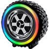 Generic Mini altoparlante senza fili - Altoparlanti a forma di ruota per auto | Stereo a LED forte, ricaricabile da 1200 mAh, audio ricco di bassi, audio portatile, regalo per viaggi, ciclismo