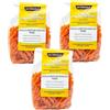 Oltresole - Pasta di Lenticchie Rosse Biologica Gluten Free, Formato Penne - pasta proteica di legumi, 100% farina di lenticchie rosse bio, vegan senza glutine, confezione da 3 pacchi da 350 g