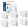 BTRSOLUS Brita - Confezione da 6 cartucce filtranti universali, ricambio per tutte le caraffe filtranti Brita, prestazioni e sicurezza di lunga durata: riducono calcare, cloro, piombo, rame, per la cura degli