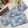 Fecialy Tappeti da cucina 2-pack, Vintage Mat antiscivolo durevole cucina Runner lavabile Corridor Runner anti-fatica per la cucina, bagno soggiorno corridoio tappeto, 40x60 + 40x120cm