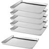 SOUJAP 6 teglie da forno in acciaio inox, 40 x 30 x 2,5 cm, grandi teglie da forno per cuocere, arrostire e cucinare