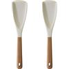 Guangcailun 2 pezzi di silice per cucinare nuovi utensili da cucina 2 pezzi di utensili da cucina 2 pezzi di silice per cucinare spatola di plastica di legno Staub
