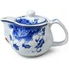 Liang baobao Piccola Teiera 266ml in Porcellana Blu e Bianca Cinese Classica con Infusore in Acciaio Inox, Fiore di Peonia (Peonia)