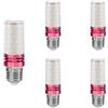 Linqzxz Lampadine LED Corn E27,12W Luce Calda 3000K,Equivalente a Lampadine Alogene E27 100W,AC 110-240V,Angolo del Fascio 360°,Lampada LED Corn con Attacco Edison SES,Non Regolabile,Confezione da 5