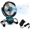 TANIASHOP Ventilatore Portatile a Batteria 21V e Filo 30,5cm Regolabili 3 Velocità con impostazione Timer 1/2/4 ore Oscillante a 180° inclinazione su e giù a 360° ideale per Campeggio Ufficio Casa Cantiere