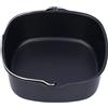 Jenivaint Stampo per Torta in Ferro per Friggitrice Ad Aria, Teglia Quadrata da 22 Cm, Pirofila in Ferro per Uso Alimentare, Lavabile in Lavastoviglie, Profondo 7 Cm per Cuocere Pizza, Patatine (22