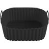 Generic Fodera in silicone per friggitrice ad aria, teglia quadrata, 20 x 20 cm, design resistente al calore e riutilizzabile, facile da pulire per cucinare, arrostire, grigliare, pizza, torte, uso interno o