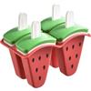 Generico Stampo Per Ghiaccioli - Stampo Per Ghiaccioli a Forma di Anguria per Bambini,Contenitore In Silicone Con Bastoncini Per Yogurt Budino E Dolci Fatti In Casa Facili Da Sfilare