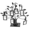 OEBUAFI Albero per Esposizione di Foto in Metallo, Supporto per Cornice da Tavolo, Decorazione per Albero Genealogico con Design a Ramo per la Casa e (S Con 6 cornici per foto da 6,4 x 4, cm)