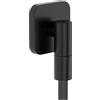 hansgrohe FixFit Fine Q - Uscita doccia a muro, Raccordo tubo doccia con valvola antiriflusso, Connettore tubo doccia, cromo nero spazzolato, 28884340