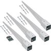 KOTARBAU® Set 4 Pezzi Supporto per Pali in Legno - da Infissione - 60 cm - Acciaio Zincato - Argento - 51 x 51 mm - Staffe per Pali in Legno - Robusta - Resistente