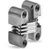 Gedotec Topfband invisibile Cerniera per armadio Cerniera per porta armadio in metallo per scatola - H1964 | Ottone argento opaco | Cerniera per armadio da incassare in legno | 11 x 33 mm | 1 pezzo