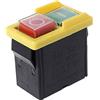 FUNCOCO Interruttore di Sicurezza, 250V 6/4A Impermeabile a Pulsante elettromagnetico Macchina Sega Trapano Trapano on off