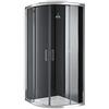 Idralite Box Doccia Semicircolare 90x90 H198 Trasparente 6mm mod. Alabama