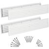 Steinberg14 2pz, Griglie di Ventilazione per Porte 450 x 92 mm - Bianca Griglie di Aerazione per Porte Interna - Griglie di Scarico Dell'aria in Plastica Bifacciali con Viti, di Steinberg14
