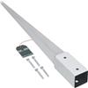 KOTARBAU® Supporto per Pali in Legno - da Infissione - 75 cm - Acciaio Zincato - Argento - 61 x 61 mm - Staffe per Pali in Legno - Robusta - Resistente