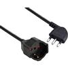Electraline 46107 Prolunga Elettrica 3M Spina Italiana 16A, Presa Polivalente P40 (Schuko + 10/16A), Nero